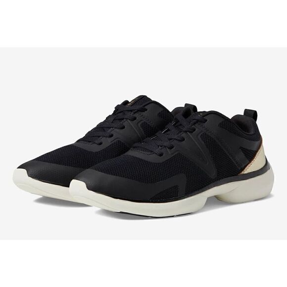 Vionic Leyo Black & Rose Gold Inset Athletic Sneaker NWOB Size 9 - Picture 1 of 9